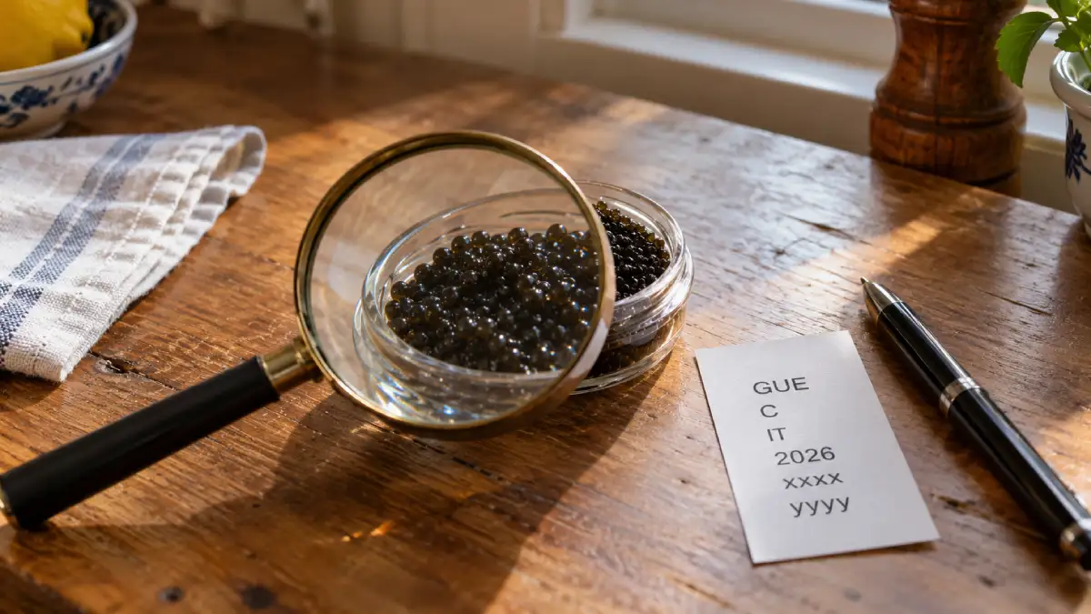 Checking a caviar label and CITES code to tell if caviar is real
